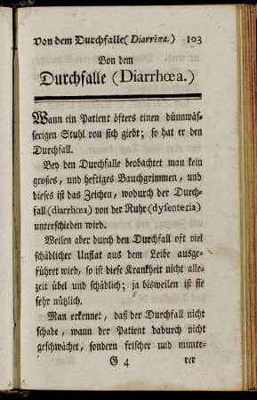 Von dem Durchfalle (Diarrhœa.)