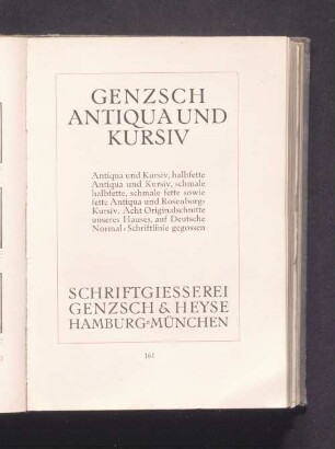 Genzsch Antiqua und Kursiv