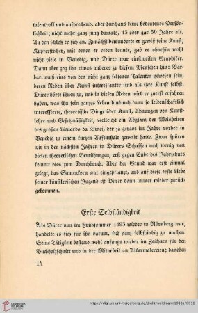 Erste Selbständigkeit