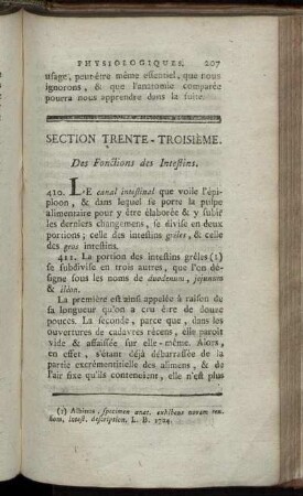 Section Trente-Troisième. Des Fonctions des Intestins
