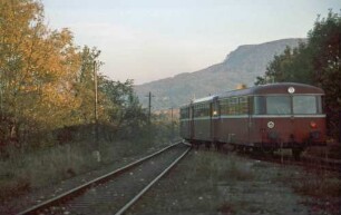 Bad Boll Ausfahrt Schienenbus 797 502 Beiwagen 997 604 998 045 Zug Bad Boll-GP