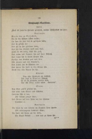 Weyhnacht-Cantilene.