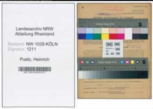 Entnazifizierung Heinrich Puetz , geb. 24.04.1898 (Kaufmaennischer Angestellter)