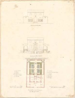 ohne Verfasserangabe; Langon (Frankreich); Pfarrhaus - Aufrisse, Grundriss