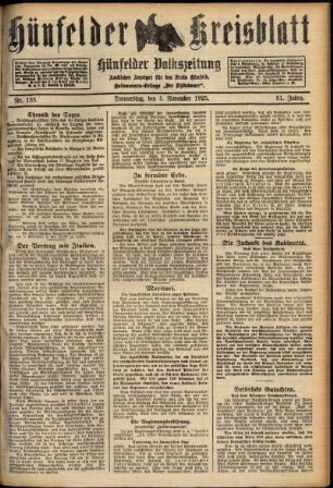 Ausgabe vom Donnerstag, den 05. November 1925.