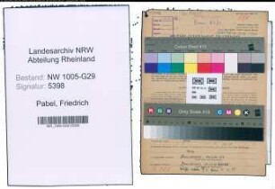 Entnazifizierung Friedrich Pabel , geb. 22.02.1896 (Bahnsekretaer)