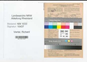 Entnazifizierung Richard Viertel , geb. 07.10.1916 (Polizeibeamter)