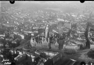 Leipzig, Innenstadt, Neues Rathaus, Thomaskirche