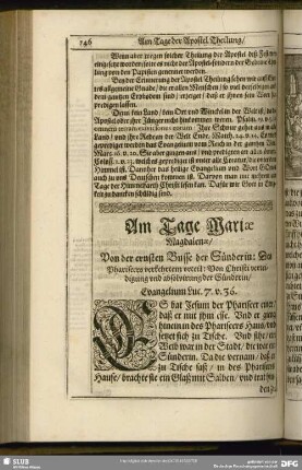 Am Tage Mariae Magdalenae ...