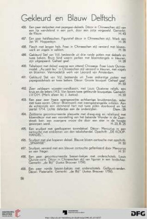 Gekleurd en blauw delftsch (Nr. 486-559)