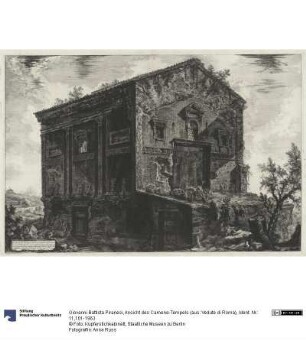 Ansicht des Camene-Tempels (aus: Vedute di Roma)