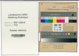 Entnazifizierung Heinrich Koertel , geb. 17.07.1908 (Bahnbeamter)