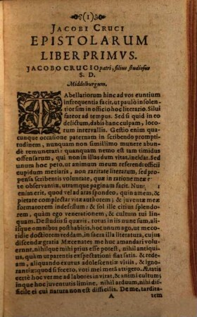 Mercurius. sive Epistolarum Opus : VI libros comprehendens Accuratius correctum et novis Epistolis auctum
