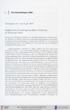Empfang durch die Landesregierung Baden-Württemberg im Schwetzinger Schloss