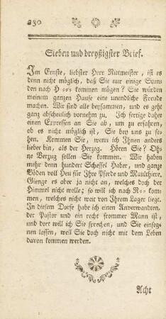 Sieben und dreyßigster Brief