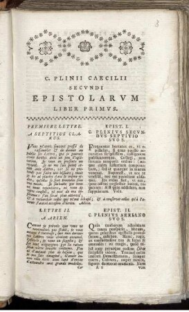 Epistolarum Liber Primus.