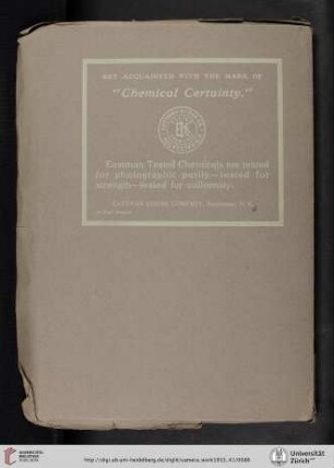 Eastman Kodak Company [Tested Chemicals, back cover verso]