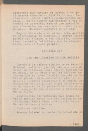 Capítulo XIX -Las confidencias de dos ángeles