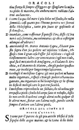 Oracoli Del Conte Di Monte L' Abbate.