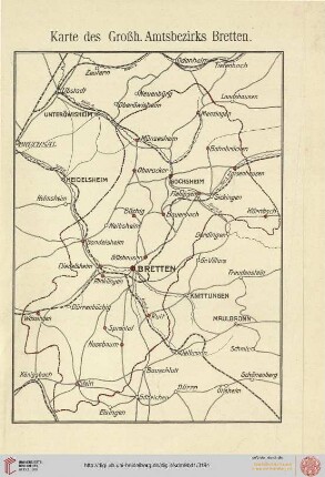 Karte des Großh. Amtsbezirks Bretten