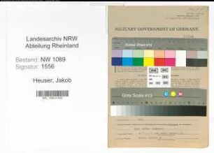 Entnazifizierung Jakob Heuser , geb. 05.10.1896 (Brandmeister)
