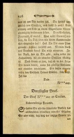 Dreyßigster Brief ... Neun und dreyßigster Brief