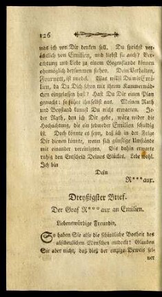Dreyßigster Brief ... Neun und dreyßigster Brief