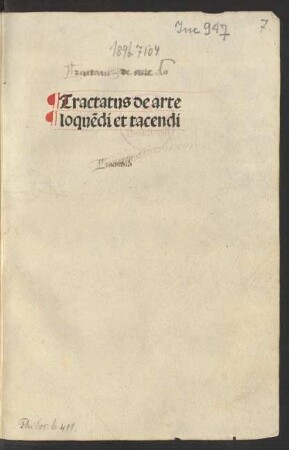 De arte loquendi et tacendi