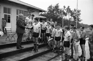 Endspiel in der Fußballmeisterschaft der Karlsruher Oberschulen.
