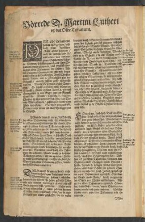 Vorrede D. Martini Lutheri up dat Olde Testament.