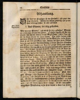 16-27, I. Auff Simeon / der selig gestorben.