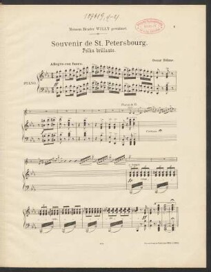 Souvenir de St. Petersbourg : Polka brillante