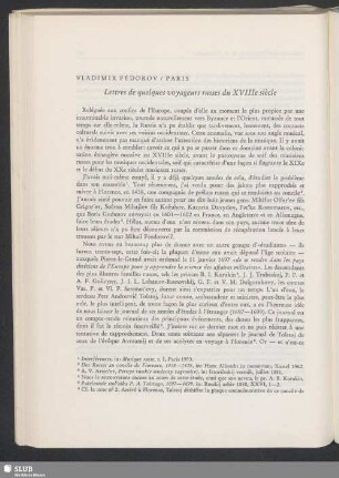 Lettres de quelques voyageurs russes du XVIIIe siècle