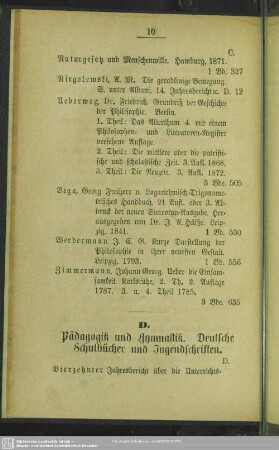 D. Pädagogik und Gymnastik. Deutsche Schulbücher und Jungendschriften