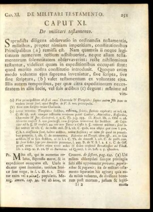 Caput XI. De militari testamento