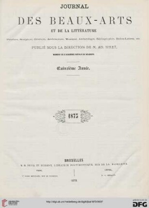 15: Journal des beaux-arts et de la littérature
