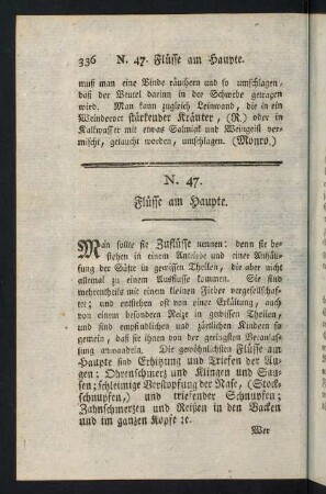 336-370, N. 47. Flüsse am Haupte. - N. 48. Die Bräune, oder der böse Hals.