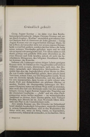 Gründlich geheilt