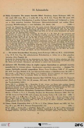 II. Inkunabeln (Nr. 40-44)