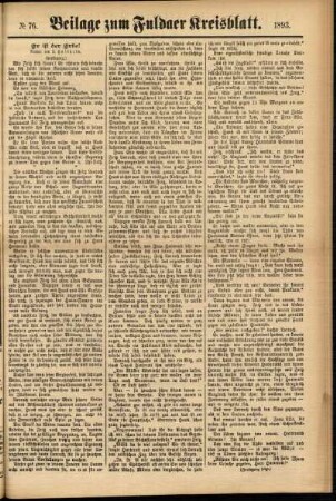 Zweite Ausgabe vom Samstag, den 01. Juli 1893.