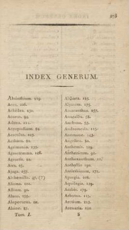 Index Generum