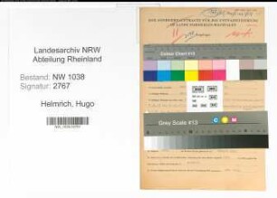 Entnazifizierung Hugo Helmrich , geb. 18.08.1912 (Kaufmaennischer Angestellter)