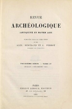 Revue archéologique. 4. 1884