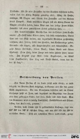 Beschreibung von Persien
