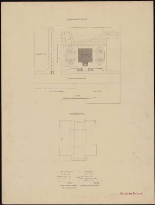 Ruhmeshalle und Kaiser-Friedrich-Museum (Oberlausitzer Gedenkhalle), Görlitz: Lageplan und Kostenüberschlag