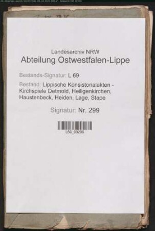 Reparaturen am Schulhaus / Neubau eines Schulhauses zu Stapelage [siehe auch Nr. 298]