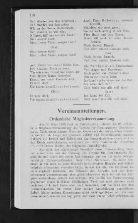 Ordentliche Mitgliederversammlung.