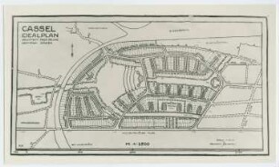 Vorderer Westen, Kassel Idealplan: Lageplan