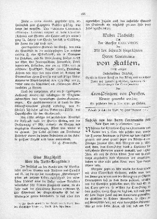 Eine Flugschrift über die Katte-Tragödie