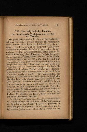 VII. Der babylonische Talmud.